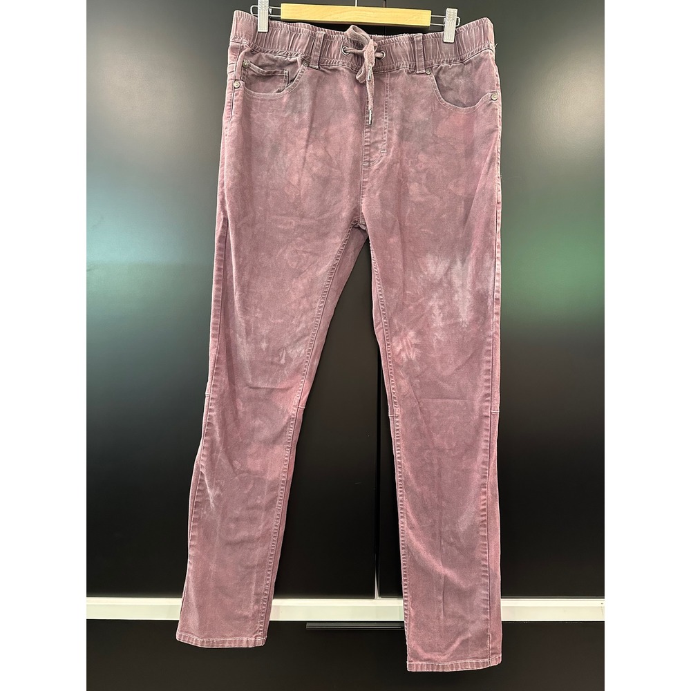 Civil Society Mens Hand Dyed Purple Drawstring Jeans Size 32"